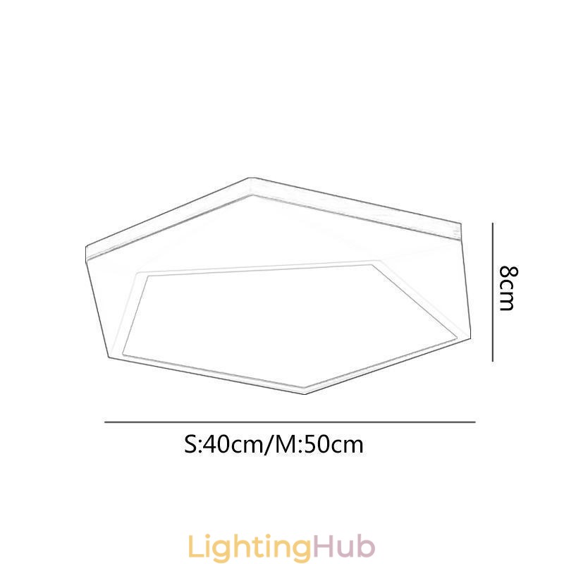 Modern Ceiling Light Diamond Shape Design Dimmable Flush Mount Ceiling Lights Fixture