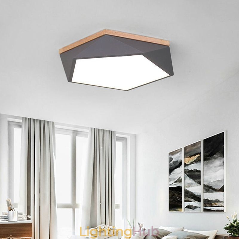 Modern Ceiling Light Diamond Shape Design Dimmable Flush Mount Ceiling Lights Fixture