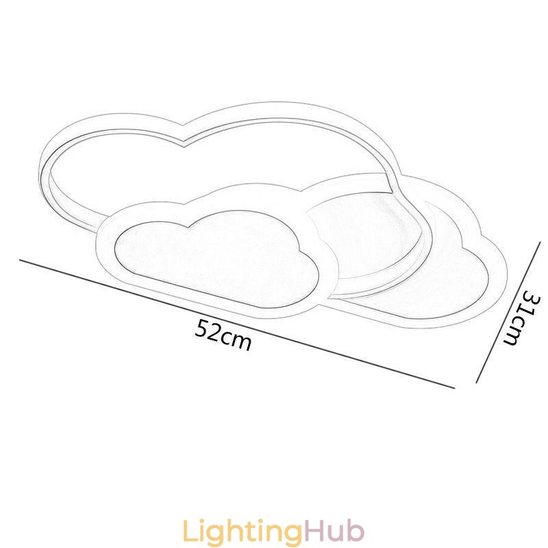 Modern Creative Acrylic Lights Cloud Shape Flush Mount Ceiling Light