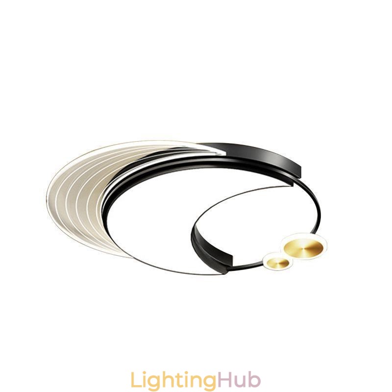 Dimmable Ceiling Light Modern Flush Mount Lighting Fixtures with Moon Shape 36W