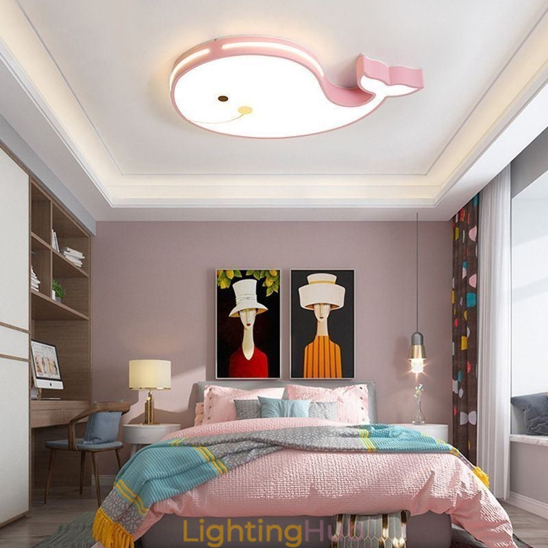 Dolphin Patterned Dimmable Ceiling Light Creative Ceiling Fixture Children