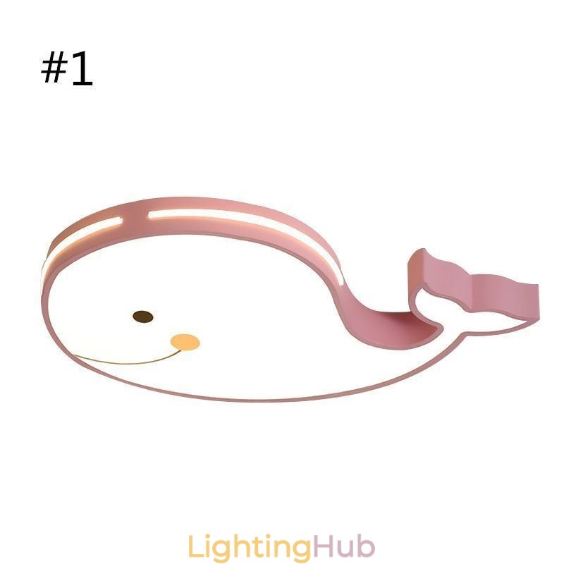 Dolphin Patterned Dimmable Ceiling Light Creative Ceiling Fixture Children