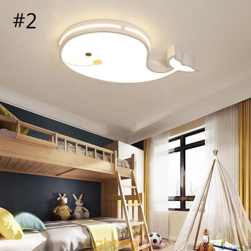 Dolphin Patterned Dimmable Ceiling Light Creative Ceiling Fixture Children
