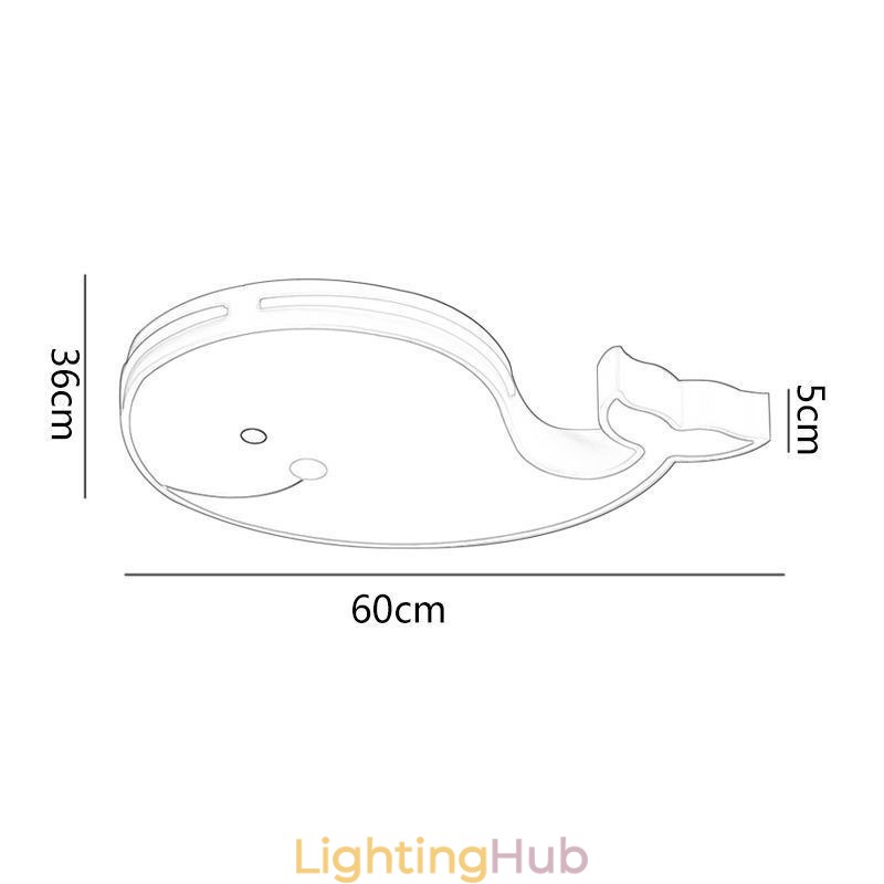 Dolphin Patterned Dimmable Ceiling Light Creative Ceiling Fixture Children