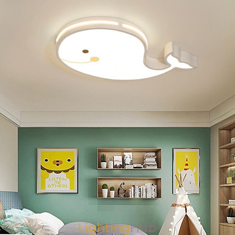 Dolphin Patterned Dimmable Ceiling Light Creative Ceiling Fixture Children