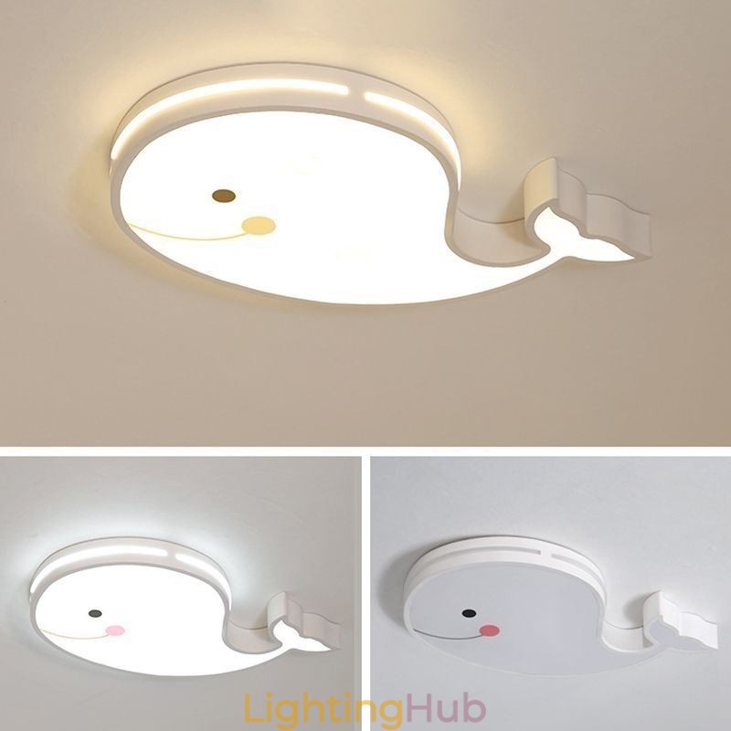 Dolphin Patterned Dimmable Ceiling Light Creative Ceiling Fixture Children