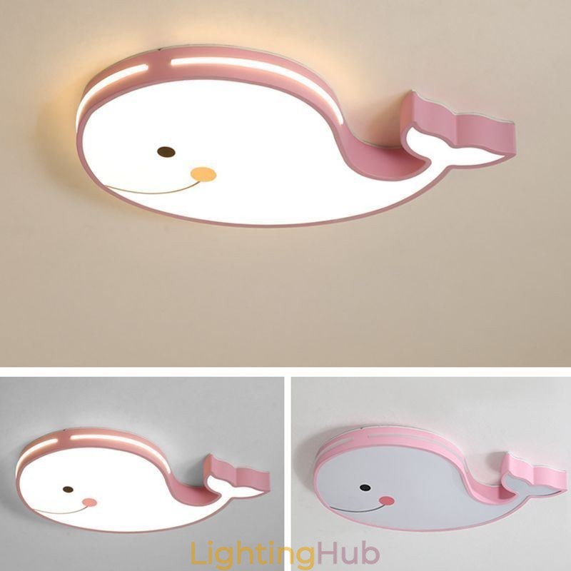 Dolphin Patterned Dimmable Ceiling Light Creative Ceiling Fixture Children