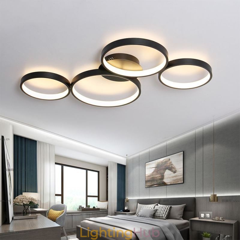 Ceiling Lamp 7200LM 4 Rings Lighting Fixture