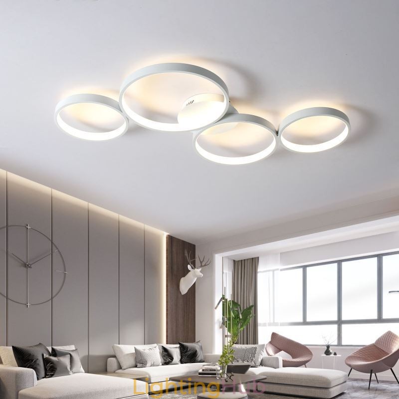 Ceiling Lamp 7200LM 4 Rings Lighting Fixture