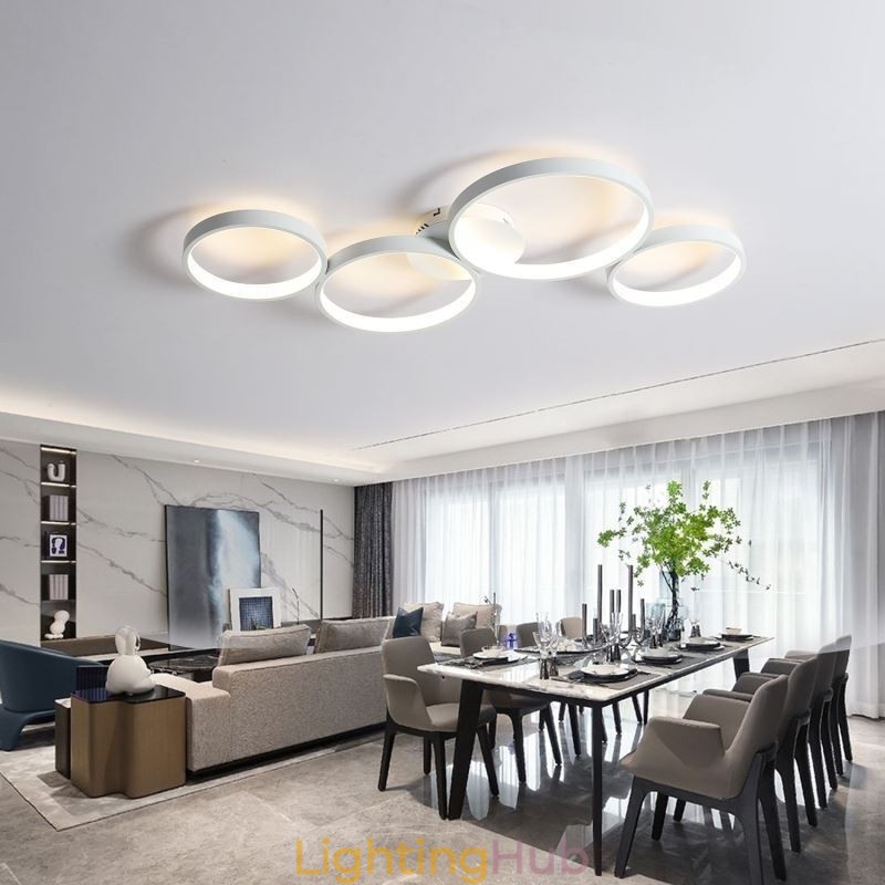 Ceiling Lamp 7200LM 4 Rings Lighting Fixture