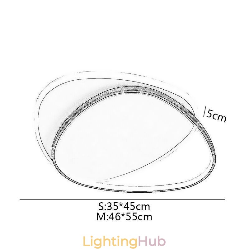 Flush Mount Double Triangle Ceiling Light