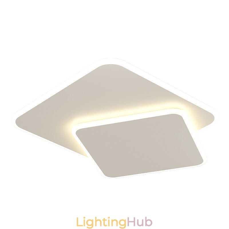 Flush Mount Double Square Ceiling Light