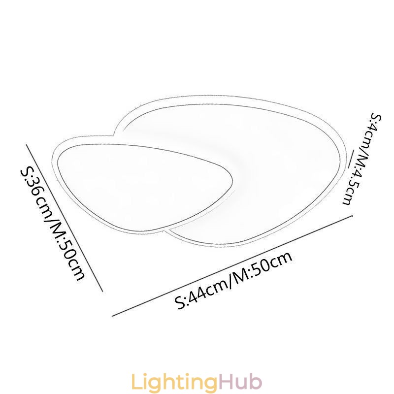 Flush Mount Double Triangle Ceiling Lighting