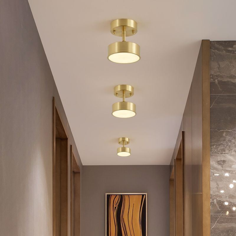 Gold Copper Mini Round Ceiling Light