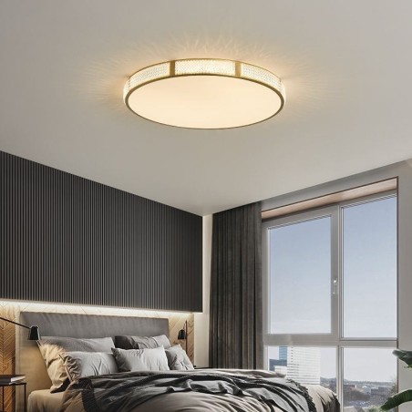 Flush Mount Ceiling Light Round Light Fixtures Tricolor Dimming Flush Mount Ceiling Light Round Light Fixtures Tricolor Dimming
