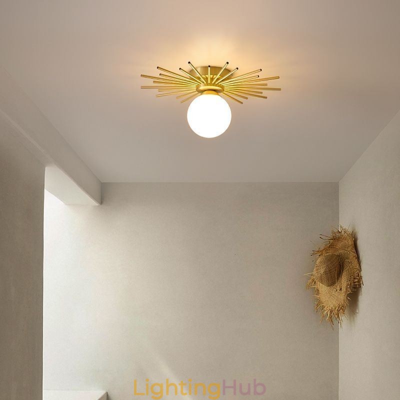 Modern 1 Light Flush Mount Ceiling Light Fixture Globe Ceiling Lamp