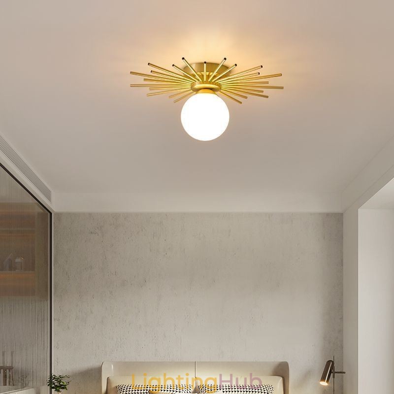 Modern 1 Light Flush Mount Ceiling Light Fixture Globe Ceiling Lamp