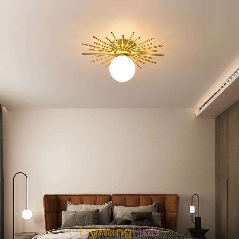 Modern 1 Light Flush Mount Ceiling Light Fixture Globe Ceiling Lamp