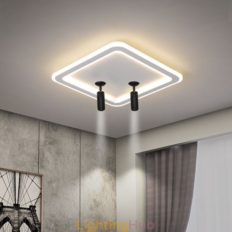 Square Flush Mount Ceiling Light Acrylic Spotlight