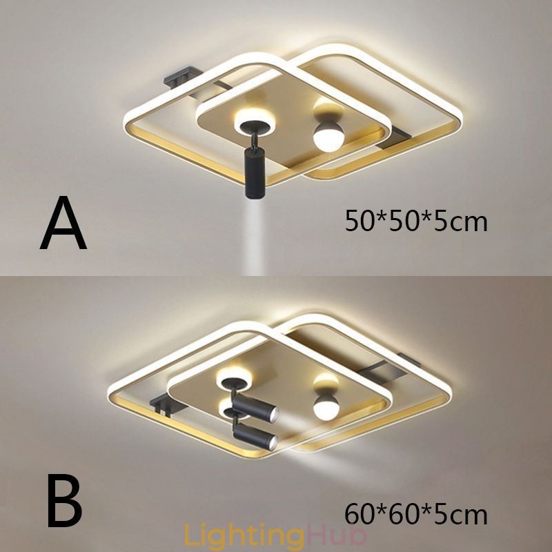 Square Flush Mount Acrylic Ceiling Light Spotlight