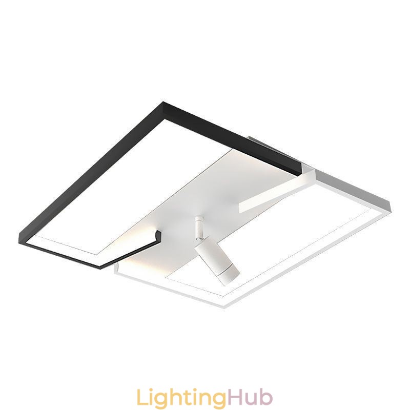 Ceiling Lamp Black & White Acrylic Lighting Spotlight