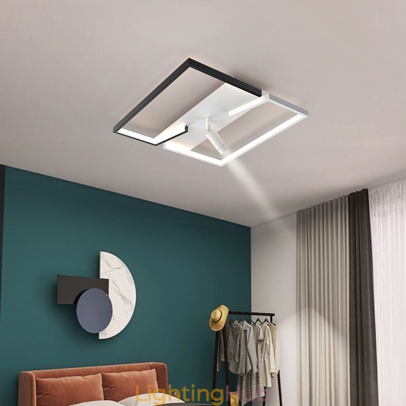 Ceiling Lamp Black & White Acrylic Lighting Spotlight