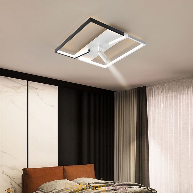 Ceiling Lamp Black & White Acrylic Lighting Spotlight