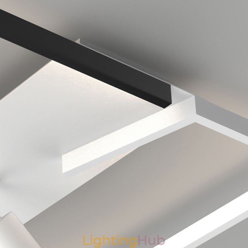 Ceiling Lamp Black & White Acrylic Lighting Spotlight