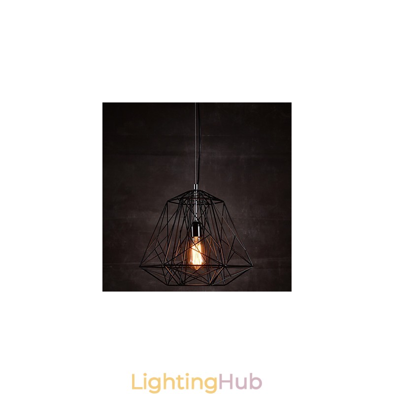 Pendant in Black Plait Lampshade