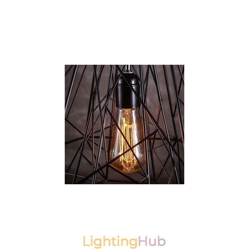 Pendant in Black Plait Lampshade