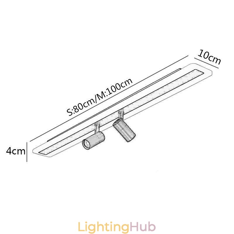Linear Flush Mount Acrylic Ceiling Lamp Spotlight