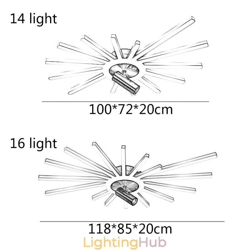 Flush Mount Acrylic Irregular Linear Lamp Spotlight
