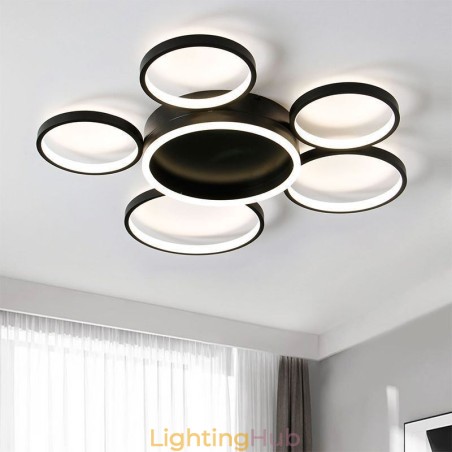 6 Ring Acrylic Flush Mount Modern Ceiling Light 6 Ring Acrylic Flush Mount Modern Ceiling Light