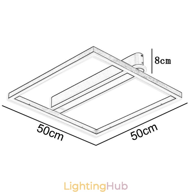 Acrylic Square Flush Mount Ceiling Light