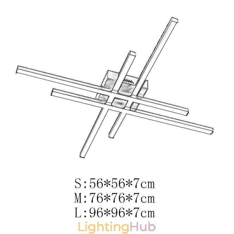 Linear Flush Mount Ceiling Light Simple Acrylic Lighting