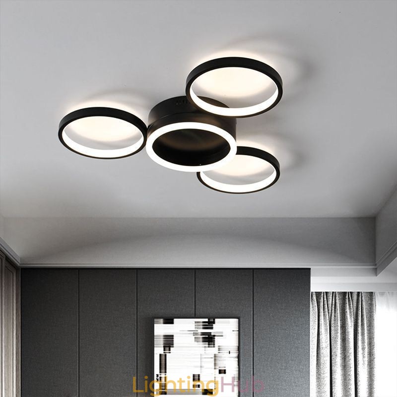 4 Ring Flush Mount Ceiling Light