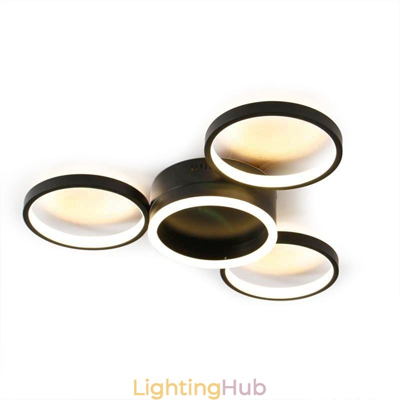 4 Ring Flush Mount Ceiling Light