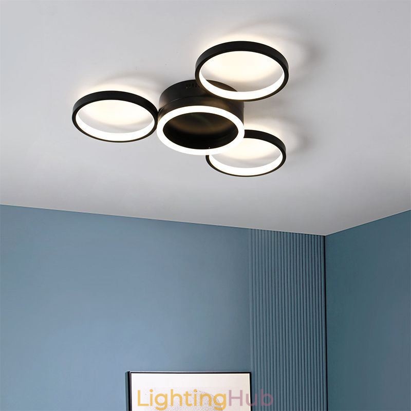 4 Ring Flush Mount Ceiling Light