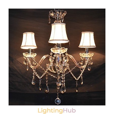 Modern Splendid 3 Lights Chandelier With Crystal Arm Modern Splendid 3 Lights Chandelier With Crystal Arm