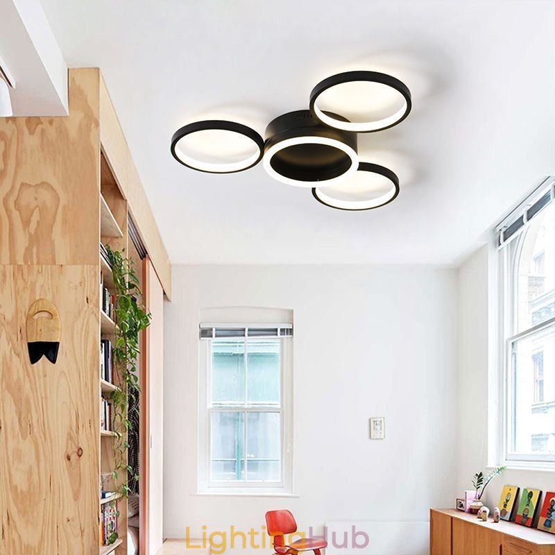 4 Ring Flush Mount Ceiling Light
