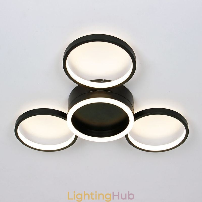 4 Ring Flush Mount Ceiling Light