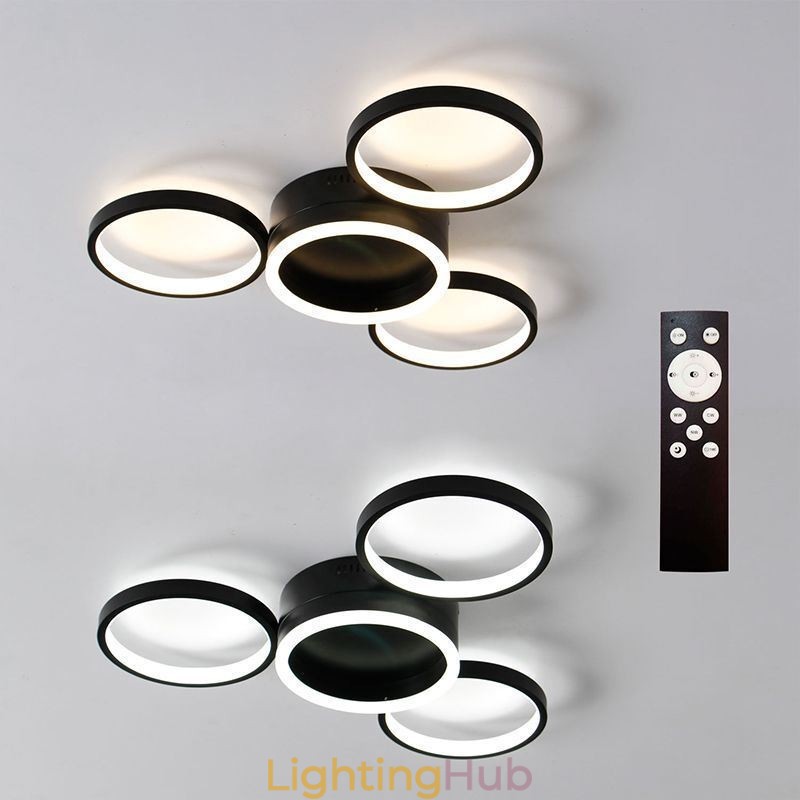 4 Ring Flush Mount Ceiling Light