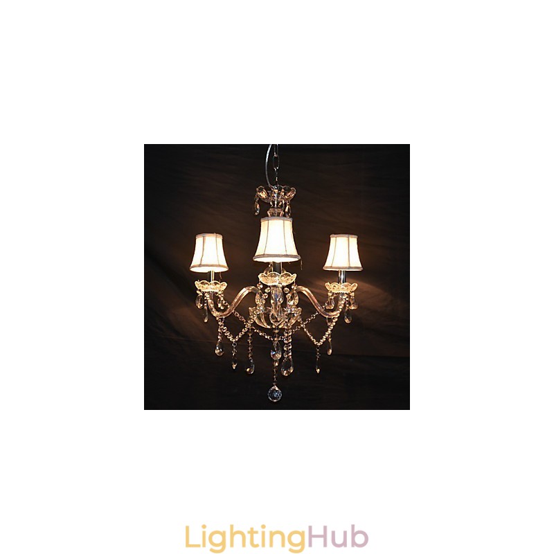 Modern Splendid 3 Lights Chandelier With Crystal Arm