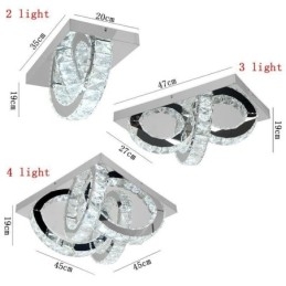Semi Ring Flush Mount Crystal Ceiling Light