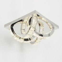 Semi Ring Flush Mount Crystal Ceiling Light