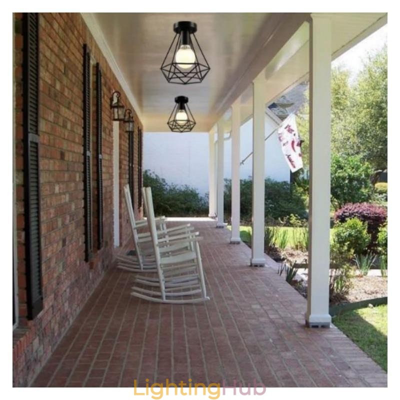 Diamond Shaped Flush Mount Ceiling Light