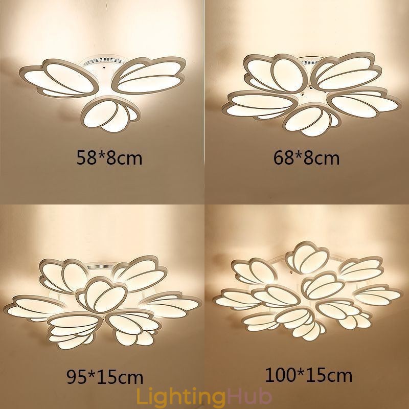 Modern Flush Mount Ceiling Light Tulip Decorative Lighting