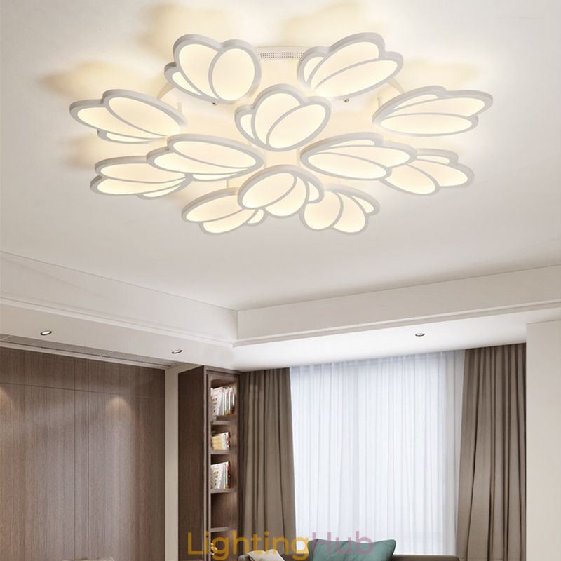 Modern Flush Mount Ceiling Light Tulip Decorative Lighting