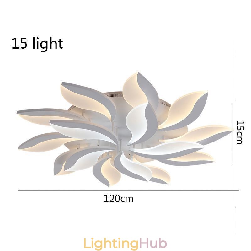 Acrylic Petal Flush Mount Ceiling Light