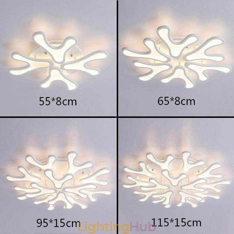 Acrylic Antler Flush Mount Ceiling Light
